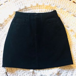 Black cord skirt